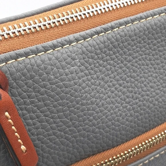 Like New Dooney & Bourke Blue Gray Crossbody Leather Bag - Picture 8 of 12